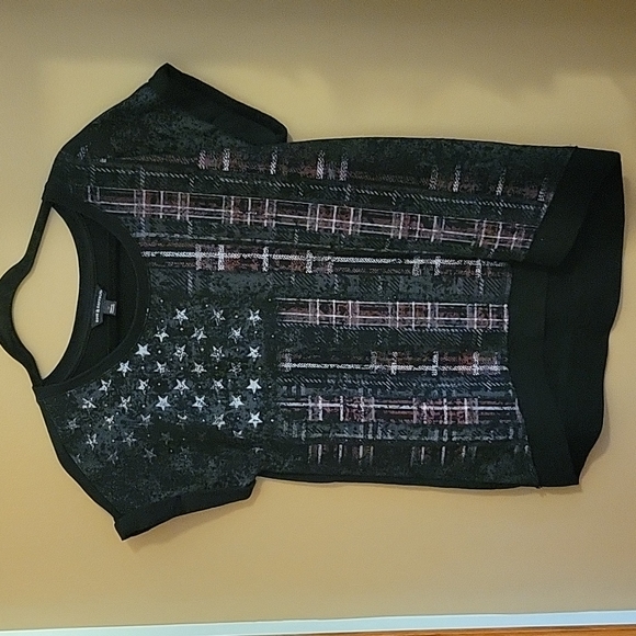Rock & Republic Tops - 3[$20 Red-white patriotic design on black. Med.